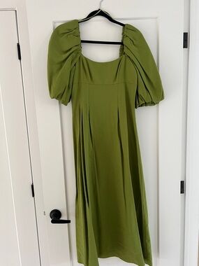 farm rio green and white striped dress Off-White Flower Maxi Dress main image 0